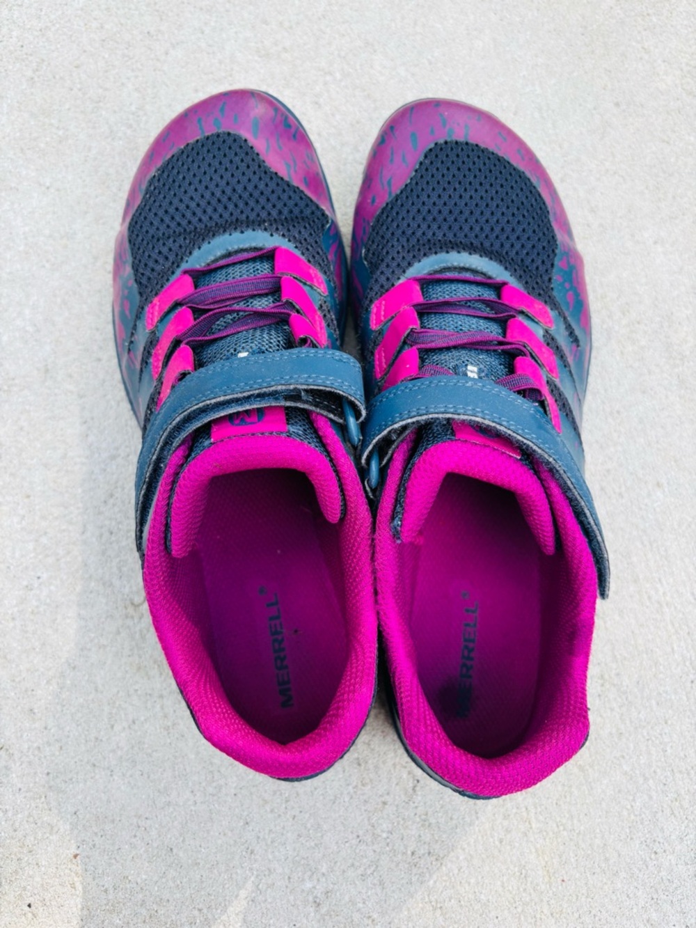 Merrell Women’s size 7 Trail Glove 5 Purple Navy Blue Low Top Comfort Sneakers - Picture 3 of 9